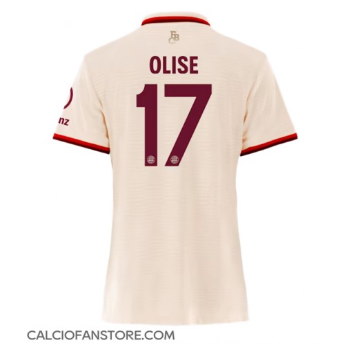 Maglia Calcio Bayern Munich Michael Olise #17 Terza Divisa Donna 2024-25 Manica Corta